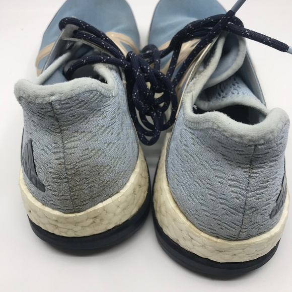 Adidas Boost Blue Gold Sneakers Size 7F/6M - Picture 5 of 8